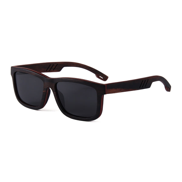 Maco Polarized Ebony Skateboard Wood Sunglasses