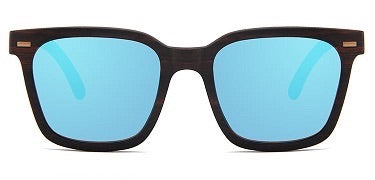 Keanu Vintage Hipsters Ebony Recycled Skateboard Wood Sunglasses