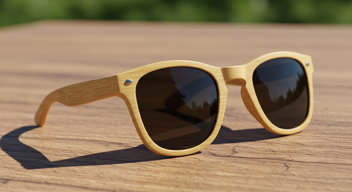 Compare wood sunglasses vs plastic to find the greener choice