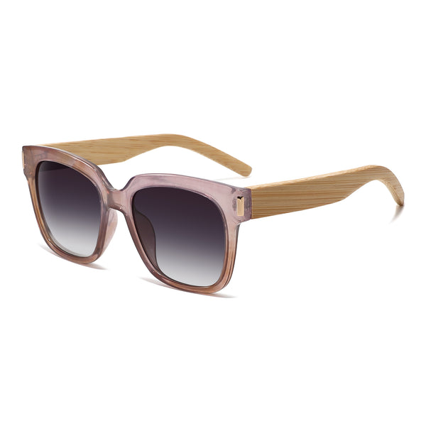 Audrey  Sunglasses with Bamboo wood  Arms