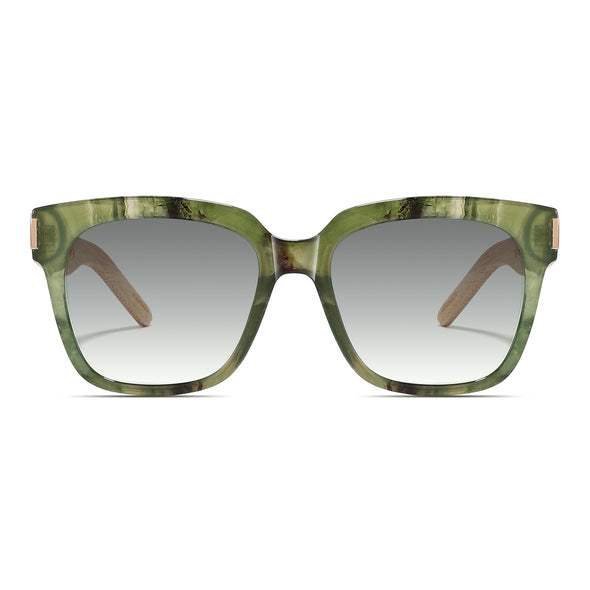 Audrey  Sunglasses with Bamboo wood  Arms