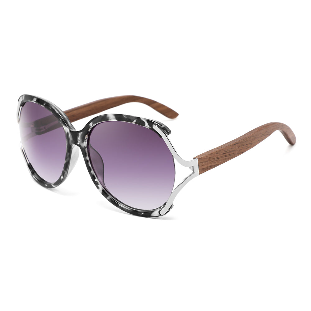 Audrey  Sunglasses with Walnut wood  Arms