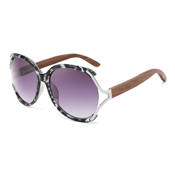 Audrey  Sunglasses with Walnut wood  Arms