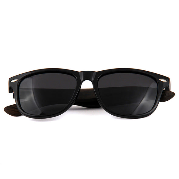 Daly Collection Ebony Wood Sunglasses with Smoke Polarized Lens