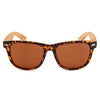 Daly Collection Zebra Wood Sunglasses with Brown Polarized Lens