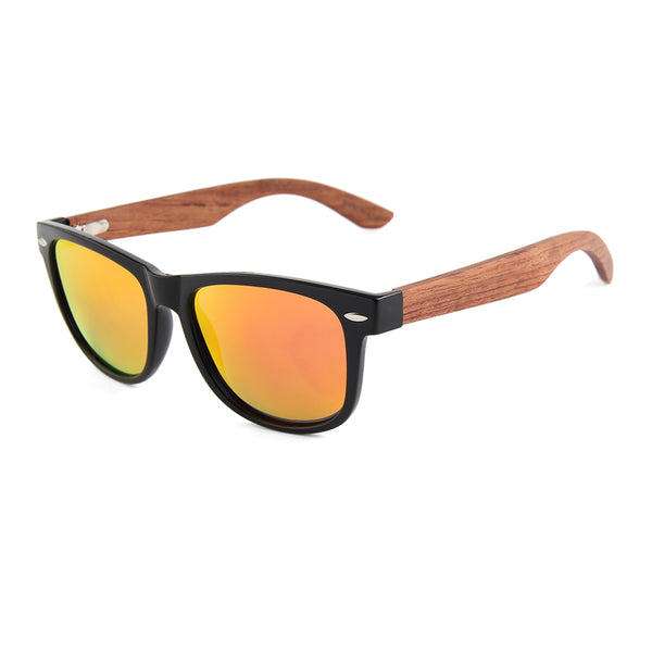 Daly Collection Rosewood Sunglasses with Red Mirror Polarized Lens