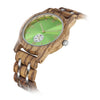 The Ash Collection (Walnut and Stainless Steel) Green Dial Wood Watch