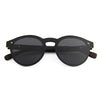 Shelly Collection Ebony Wood Sunglasses with Black Acetate Frame