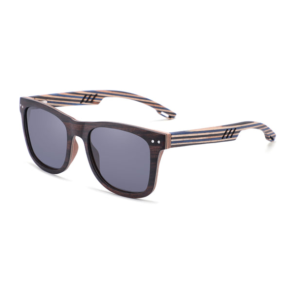 Maco  Polarized Skateboard Wood Sunglasses