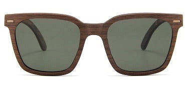 Keanu Vintage Hipsters Walnut Recycled Skateboard Wood Sunglasses