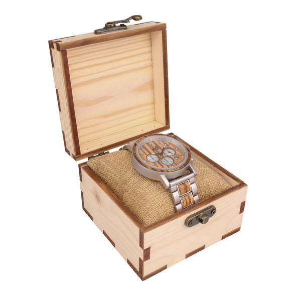 Regal Collection (Alloy and Wood Watch) Zebra wood