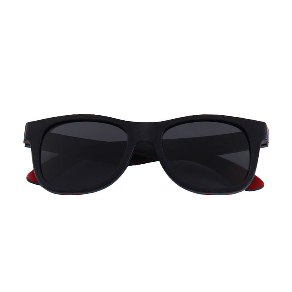 Gladiator BIG HEAD Black Recycled Skateboard Wood Sunglasses